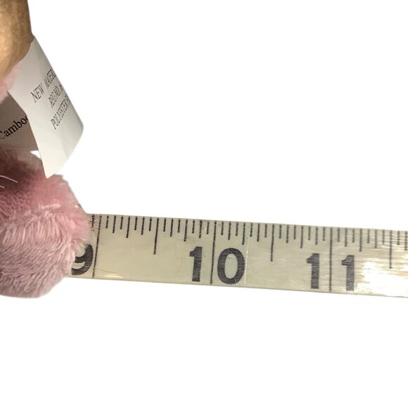 Tween Brands Pink Plush Mouse Toy Gold Ears Feet 9” - Picture 5 of 5